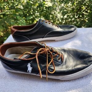 🌟 Polo Ralph Lauren Vaughn Leather Low-Top Sneakers - Men's Size 12D 🌟